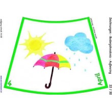 Annual circle for floor with drawings 105cm