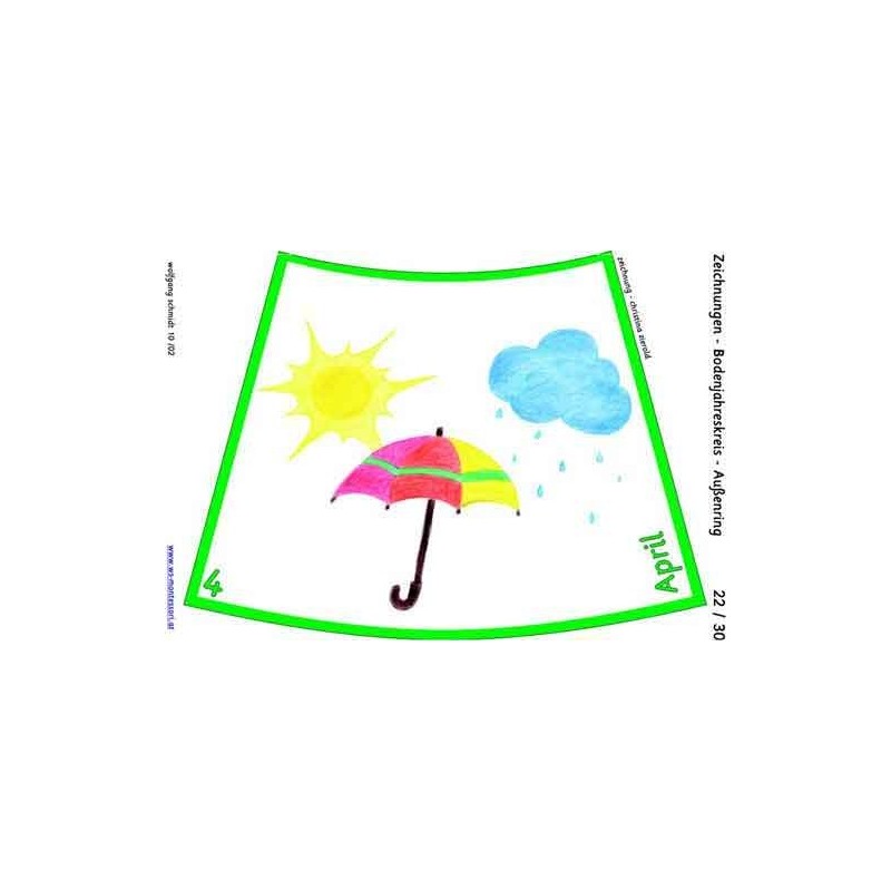 Annual circle for floor with drawings 105cm