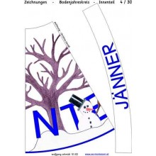 Annual circle for floor with drawings 105cm