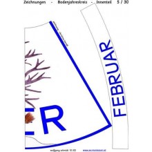 Jahreskreis für Boden mit Zeichnungen 105cm 