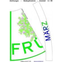 Jahreskreis für Boden mit Zeichnungen 105cm 