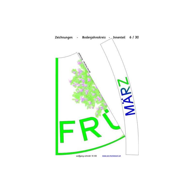 Ročný kruh na podlahu s kresbami 105cm
