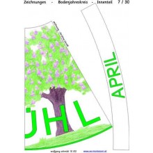 Jahreskreis für Boden mit Zeichnungen 105cm 