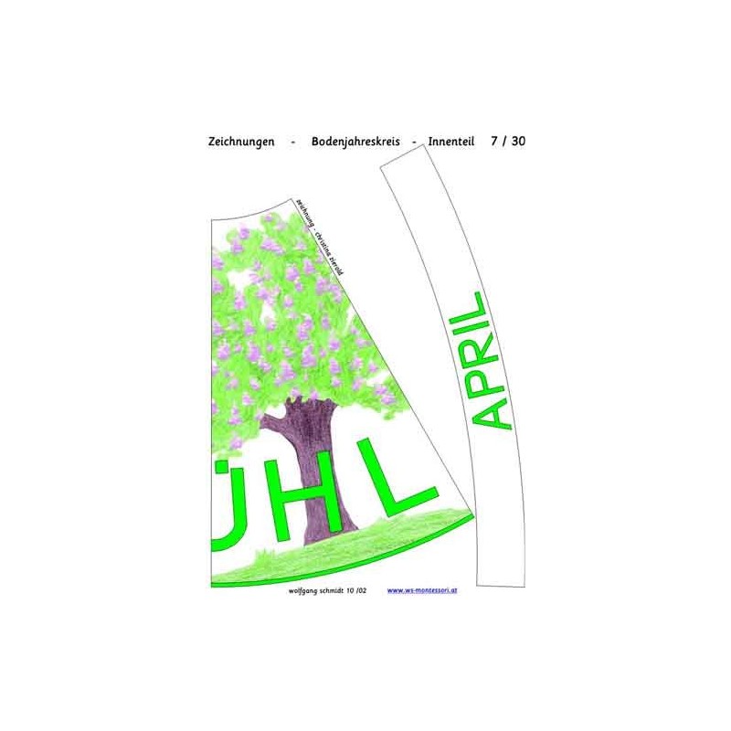 Jahreskreis für Boden mit Zeichnungen 105cm 