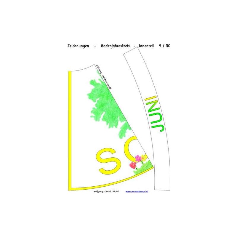 Ročný kruh na podlahu s kresbami 105cm