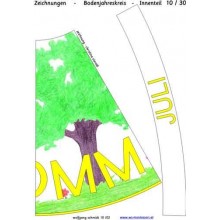 Ročný kruh na podlahu s kresbami 105cm