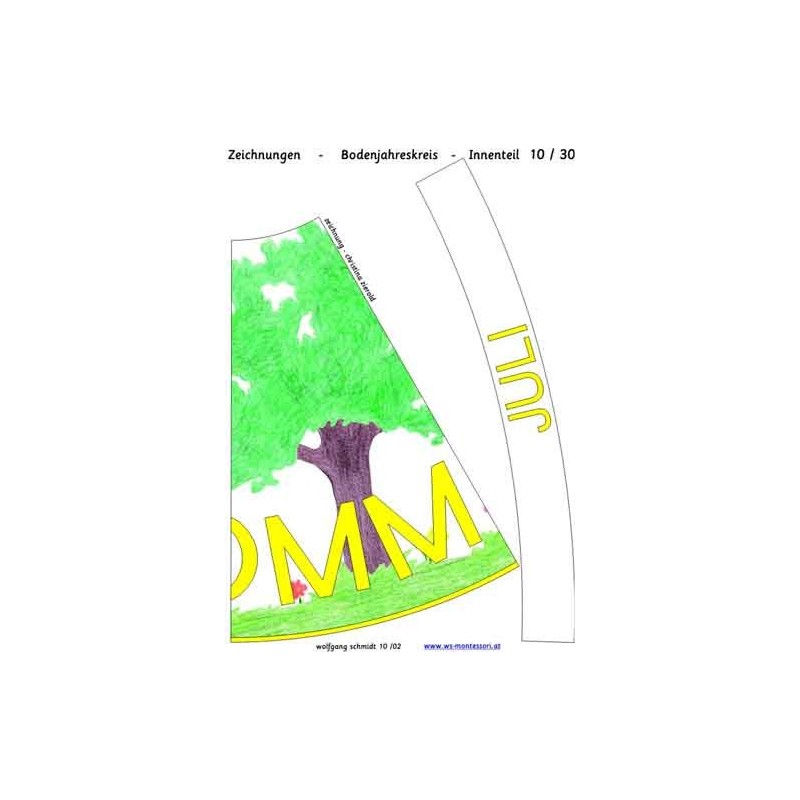 Annual circle for floor with drawings 105cm
