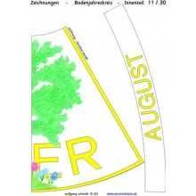 Jahreskreis für Boden mit Zeichnungen 105cm 