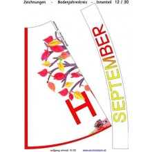 Jahreskreis für Boden mit Zeichnungen 105cm 