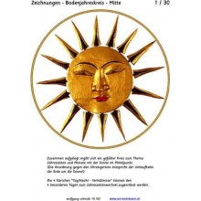 Jahreskreis für Boden mit Zeichnungen 105cm 