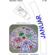 Annual circle for floor with drawings 105cm