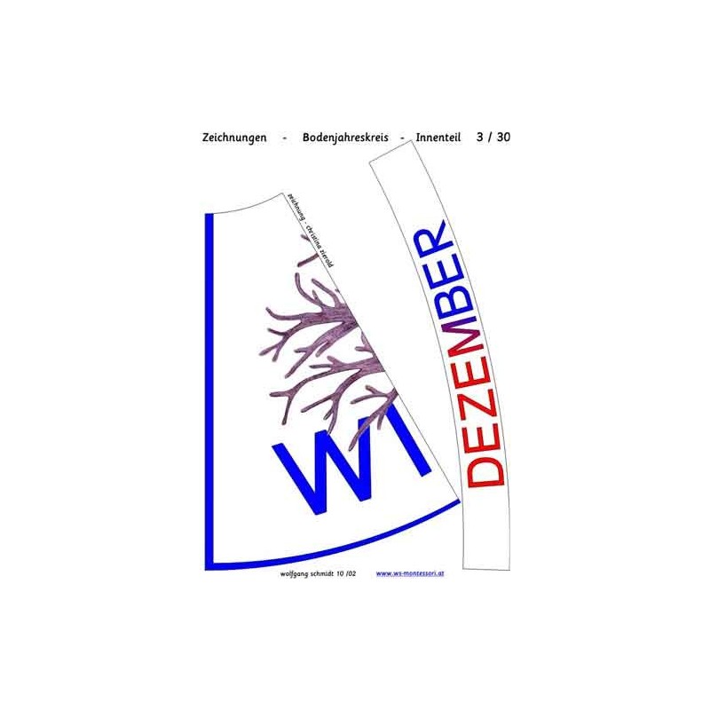 Annual circle for floor with drawings 105cm