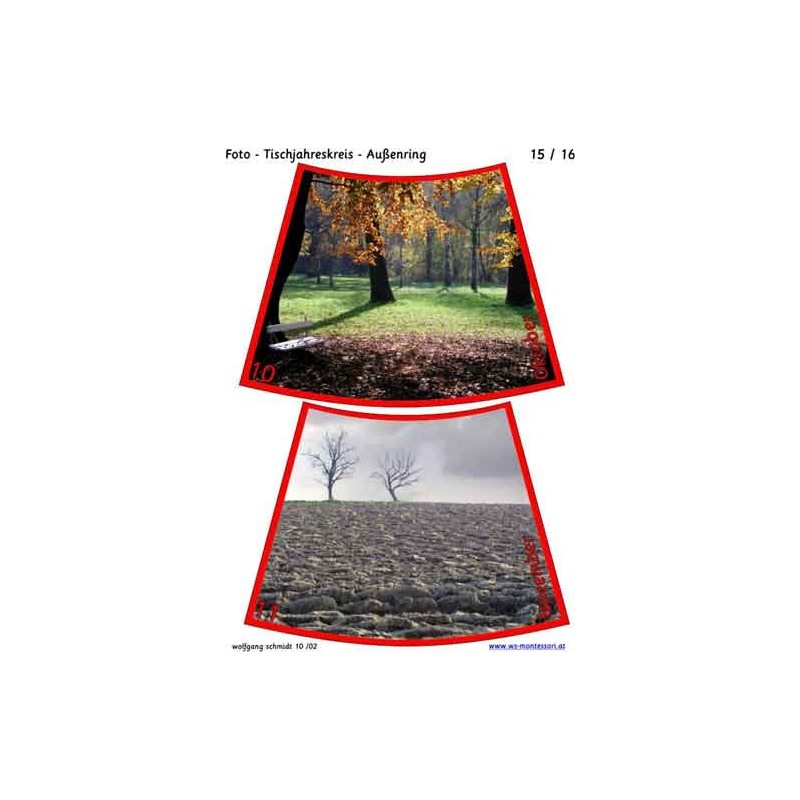 Jahreskreis für Tisch mit Fotos 75cm