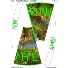 Annual circle for table with photos 75cm