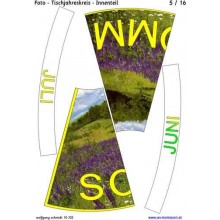 Annual circle for table with photos 75cm