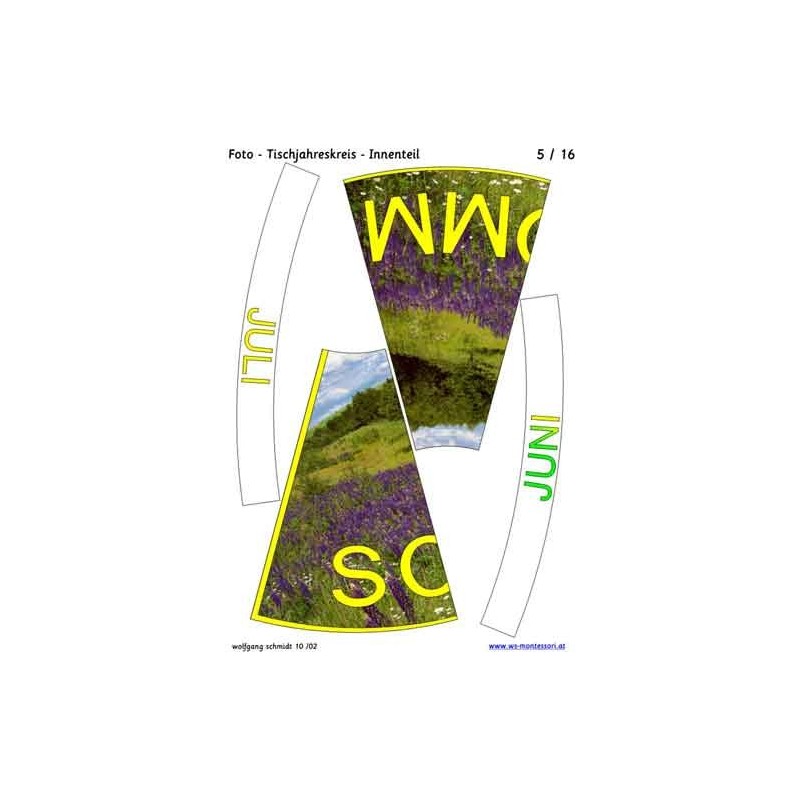 Ročný kruh na stôl s fotografiami 75cm