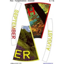 Annual circle for table with photos 75cm