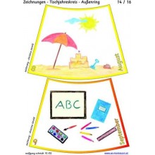 Jahreskreis für Tisch mit Zeichnungen 75cm 