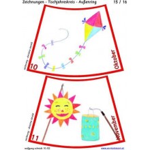 Jahreskreis für Tisch mit Zeichnungen 75cm 