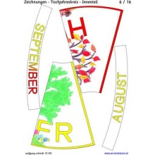 Jahreskreis für Tisch mit Zeichnungen 75cm 