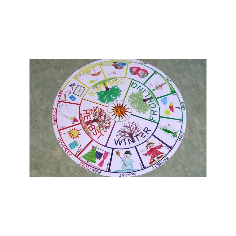 Annual circle for table with drawings 75cm