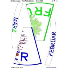 Jahreskreis für Tisch mit Zeichnungen 75cm 