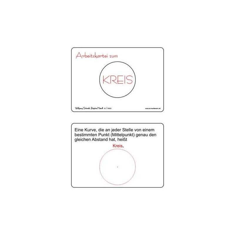 Card index to the circle