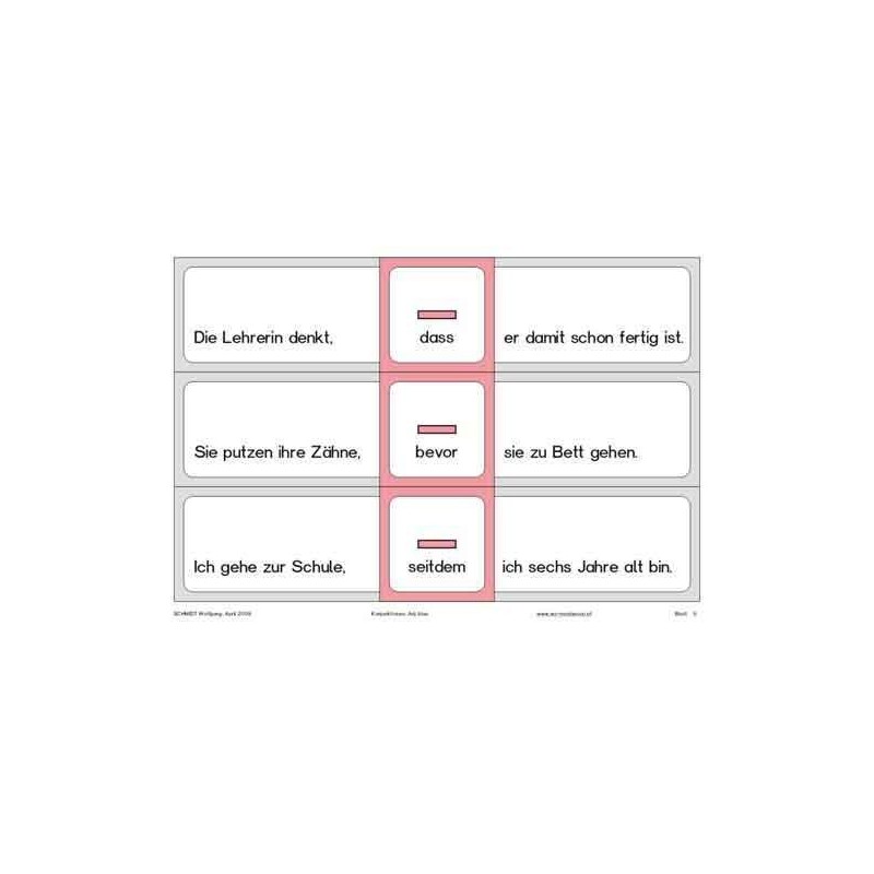 Konjunktionen, Adj. blau