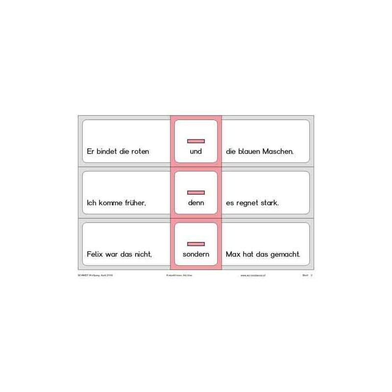 Konjunktionen, Adj. blau