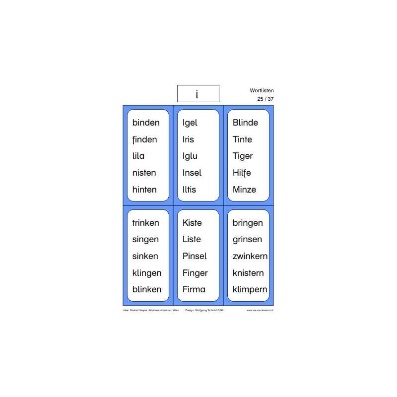 Reading material: Loud reading including pictures