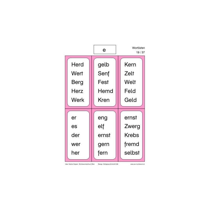 Reading material: Loud reading including pictures