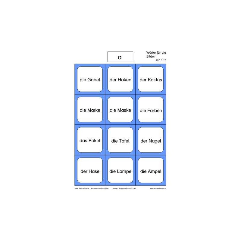 Reading material: Loud reading including pictures