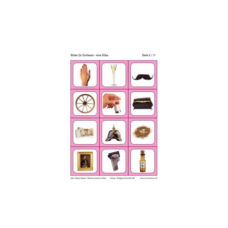 Lesematerial: Lautgetreues Lesen: nur Bilder Lesematerial: Lautgetreues Lesen: nur Bilder