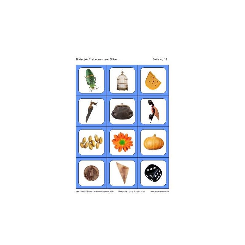 Lesematerial: Lautgetreues Lesen: nur Bilder Lesematerial: Lautgetreues Lesen: nur Bilder