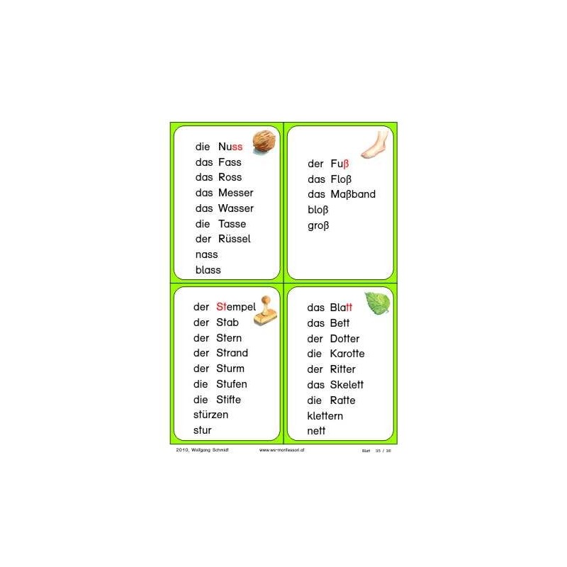 Reading material: phonograms