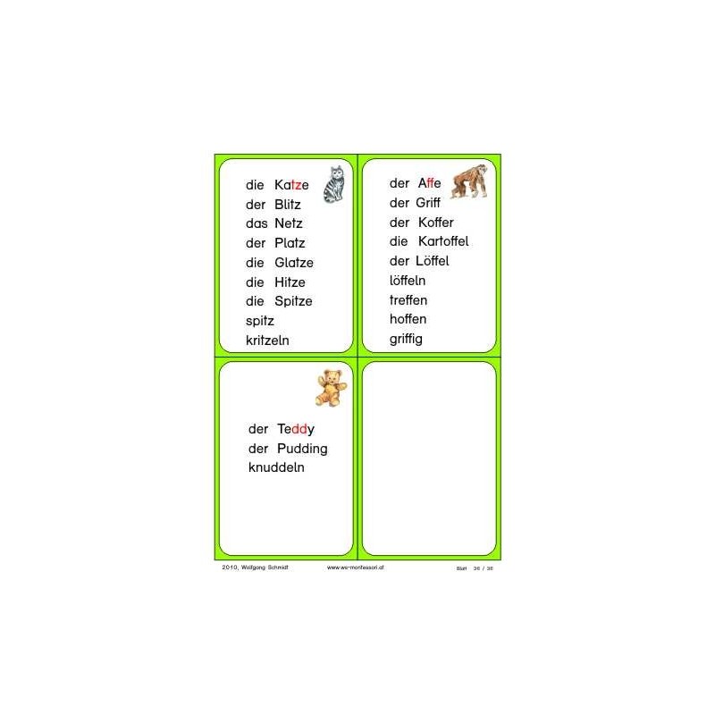 Reading material: phonograms