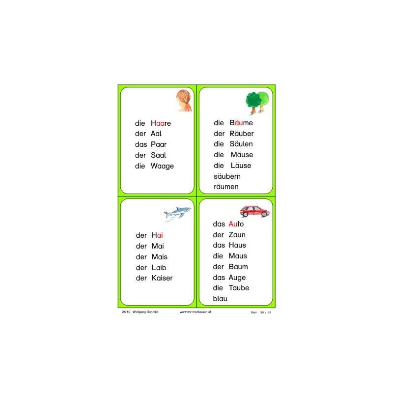 Reading material: phonograms