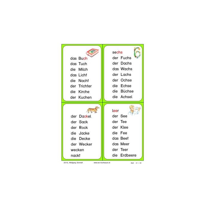 Reading material: phonograms