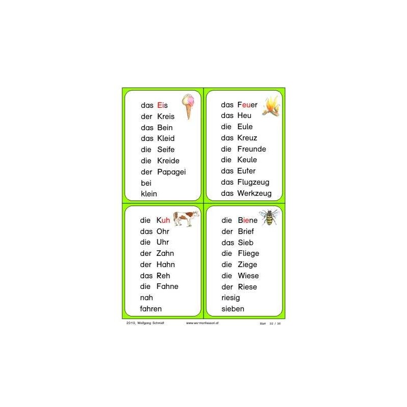 Reading material: phonograms