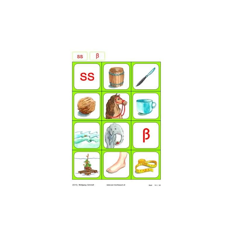 Reading material: phonograms