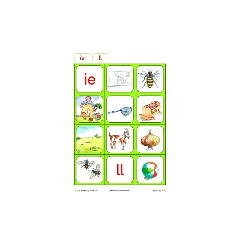 Reading material: phonograms