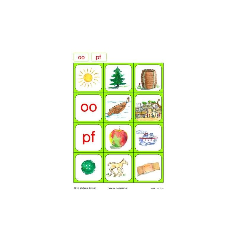 Reading material: phonograms