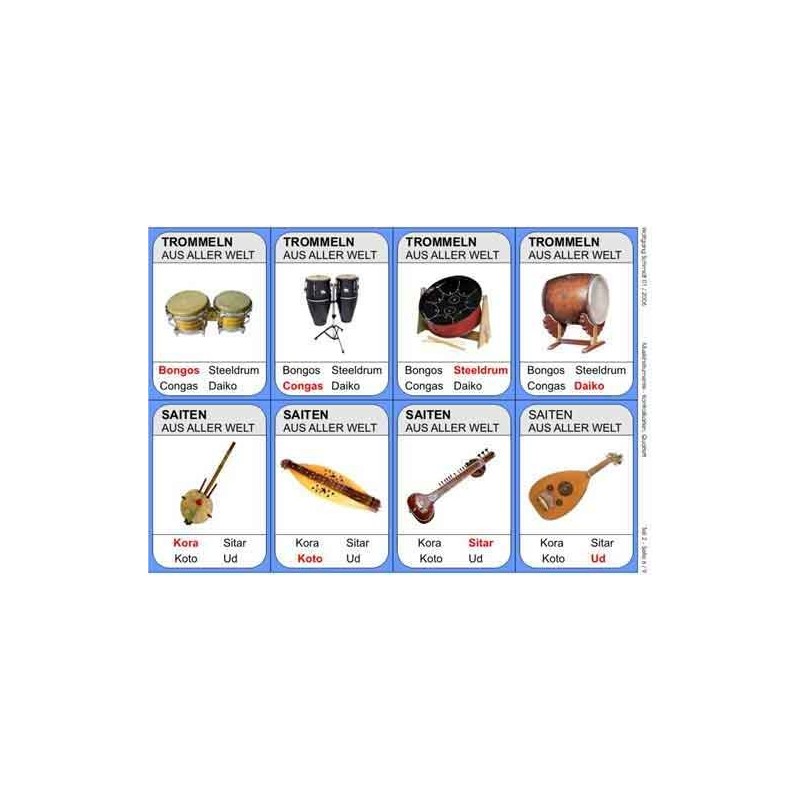 Musical instruments from all over the world