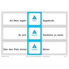 Numeralien: Am Strand, Adj. blau