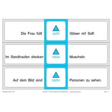 Numeral: On the beach, adj. Blue