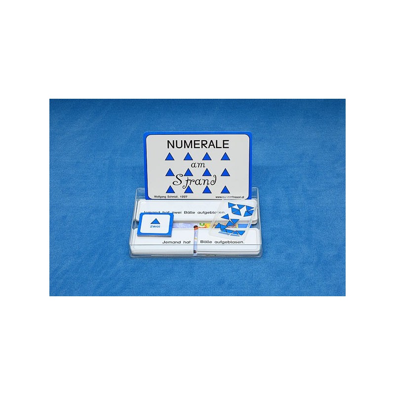 Numeral: On the beach, adj. Blue