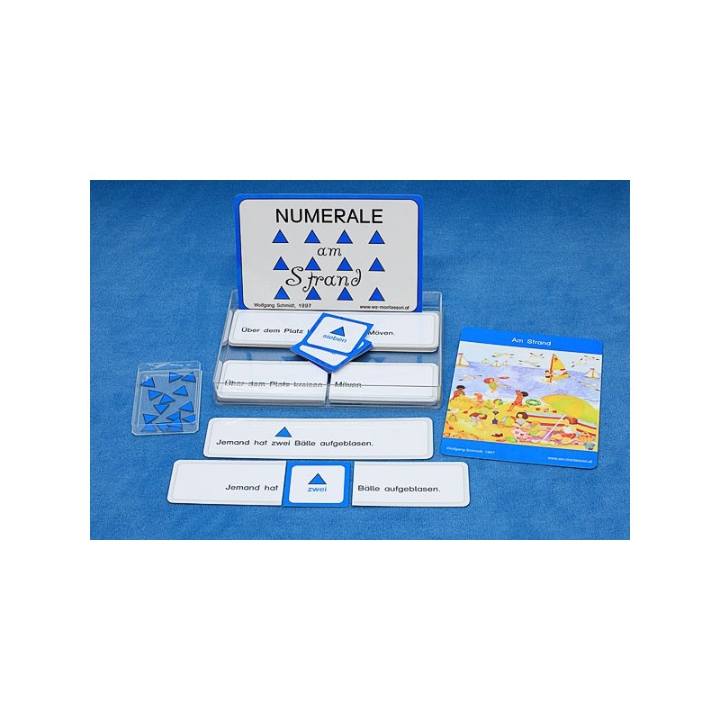 Numeralien: Am Strand, Adj. blau