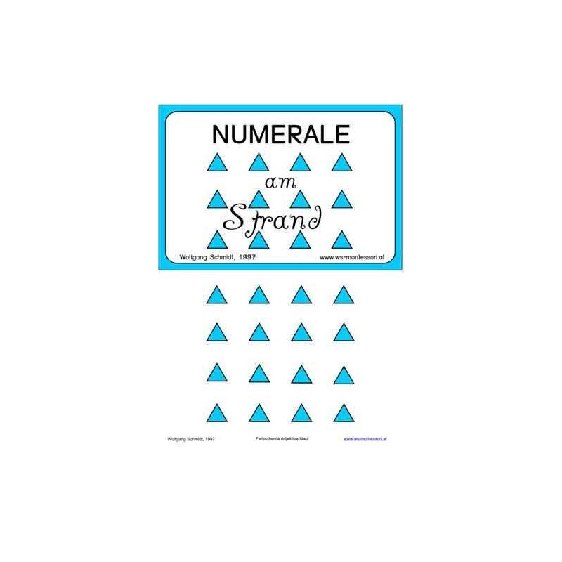 Numeral: On the beach, adj. Blue