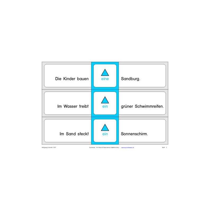 Numeral: On the beach, adj. Blue