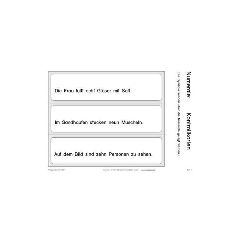 Numeralien: Am Strand, Adj. braun